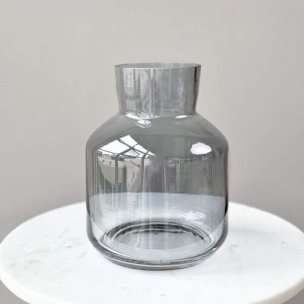 Smoked Glass Vase 8 inch - Image 2