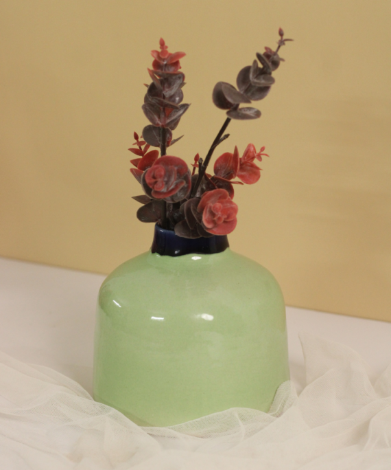 Green Round Vase
