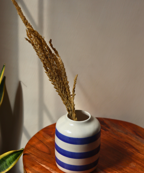 Striped Blue Vase