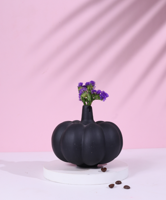 Black Pumpkin Bud Vase