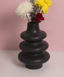 Black Moulded Vase - Large