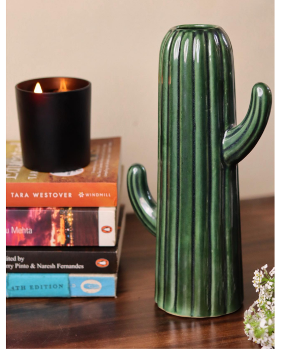 Big Green Cactus Vase