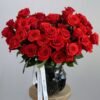 Bright Red Roses & Vase(Faux Flower)
