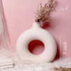 Large Donut Vase - White