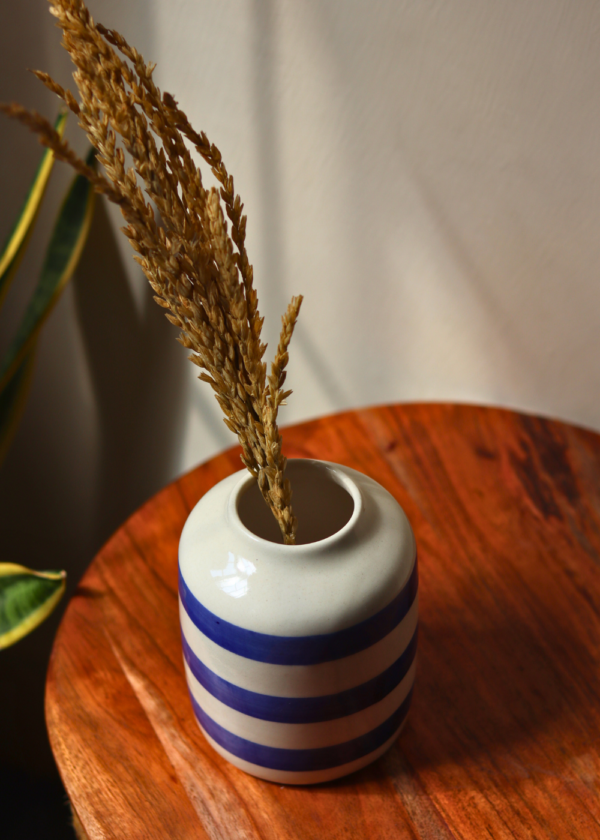 Striped Blue Vase