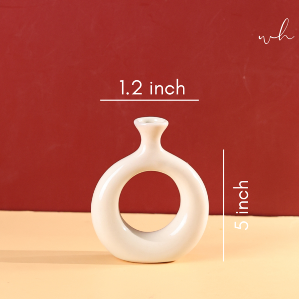 Vintage Donut Vase - Ivory