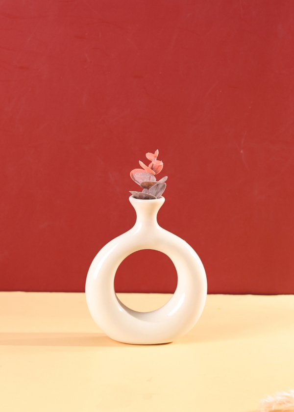 Vintage Donut Vase - Ivory