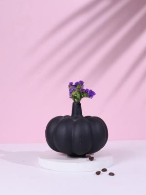 Black Pumpkin Bud Vase