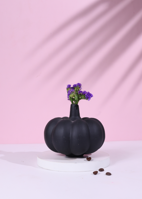 Black Pumpkin Bud Vase