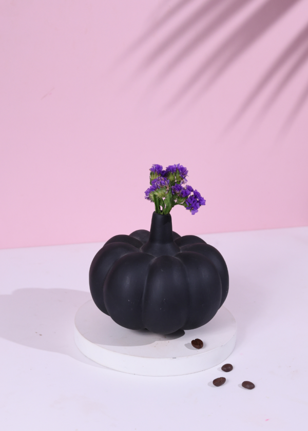 Black Pumpkin Bud Vase