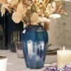 8907895081850_1.jpg Dark Blue Glazed Ceramic Vase - Small