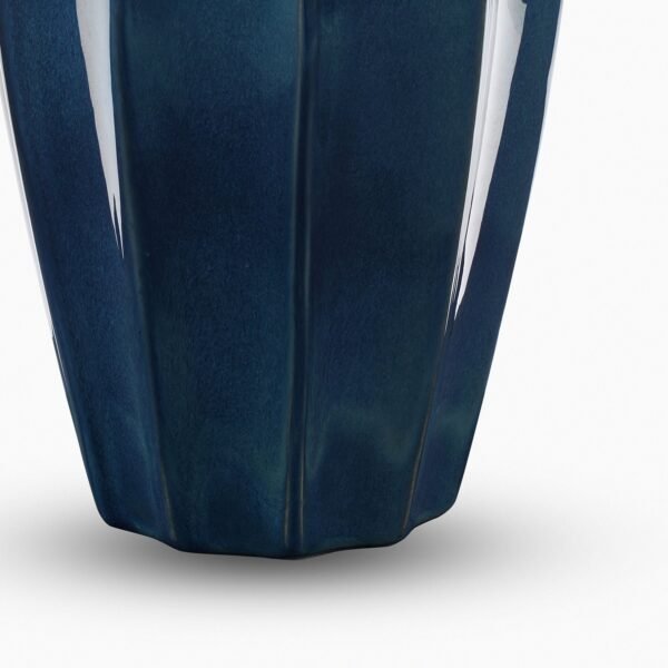8907895081850_5.jpg Dark Blue Glazed Ceramic Vase - Small