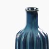 8907895081867_4.jpg Dark Blue Ribbed Tall Ceramic Vase - Large