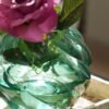 Green Swirl Texture Glass Vase