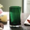 Green Cylindrical Straight Glass Vase - Small