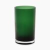 Green Cylindrical Straight Glass Vase - Small
