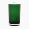 Green Cylindrical Straight Glass Vase - Small