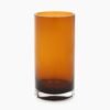 Dark Brown Cylindrical Glass Vase - Medium