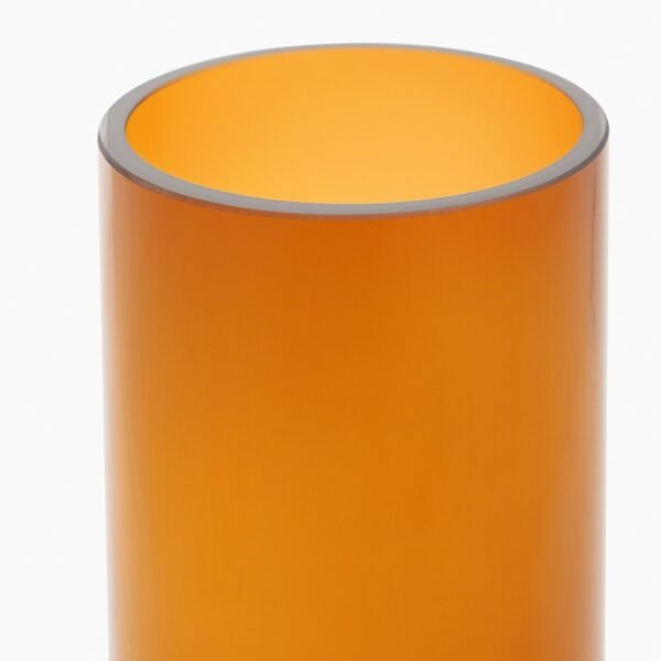 Dark Brown Cylindrical Glass Vase - Medium