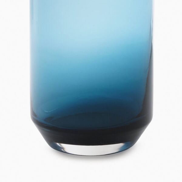 Blue Bottle Neck Glass Vase