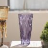 Purple Trellis Textured Glass Vase - Small