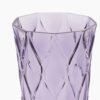 Purple Trellis Textured Glass Vase - Small