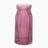 Burgundy Diamond Textured Glass Vase - Medium