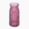 Burgundy Diamond Textured Glass Vase - Medium