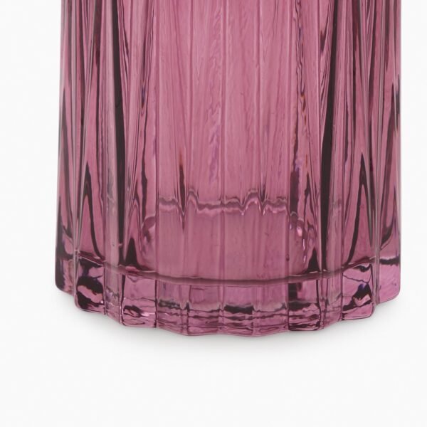 Burgundy Diamond Textured Glass Vase - Medium