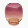 Red and Brown Ombre Glass Vase - Medium