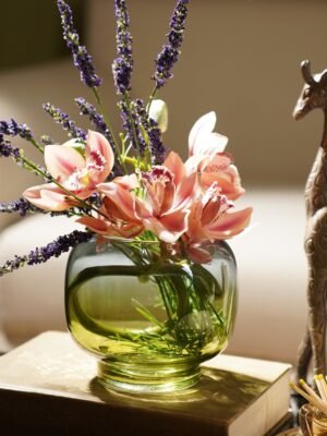 Blue and Green Ombre Glass Vase - Small