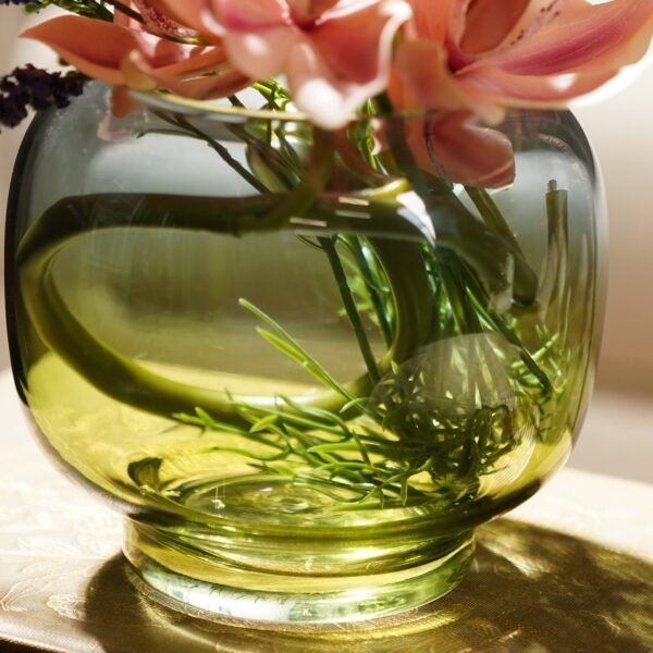 Blue and Green Ombre Glass Vase - Small