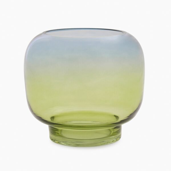 Blue and Green Ombre Glass Vase - Small