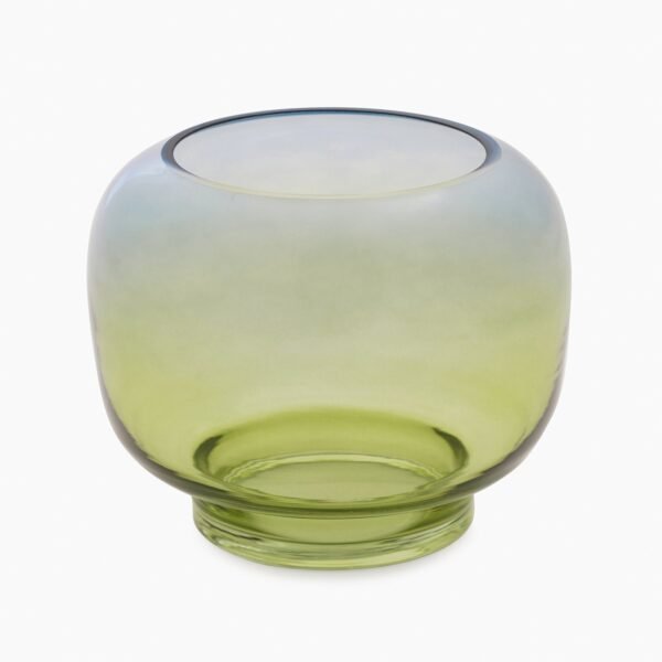 Blue and Green Ombre Glass Vase - Small