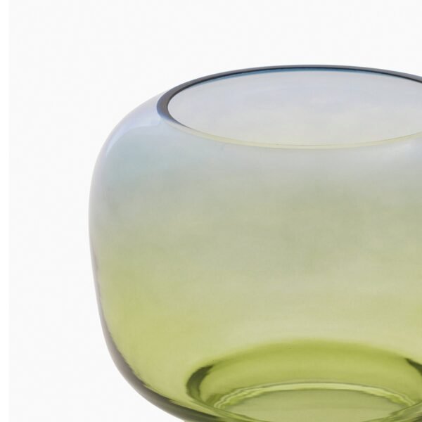 Blue and Green Ombre Glass Vase - Small