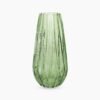 Green Diamond Cut Glass Vase - Small