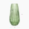 Green Diamond Cut Glass Vase - Small