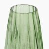 Green Diamond Cut Glass Vase - Medium