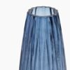 Blue Diamond Textured Glass Vase - Small