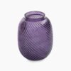 Purple Swirl Textured Glass Vase - Small