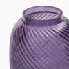 Purple Swirl Textured Glass Vase - Small
