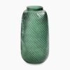 Green Swirl Textured Glass Vase - Medium