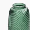 Green Swirl Textured Glass Vase - Medium