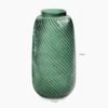 Green Swirl Textured Glass Vase - Medium