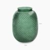 Green Swirl Textured Glass Vase - Small