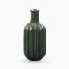 8907895135775_3.jpg Dark Green Ribbed Tall Ceramic Vase - Large