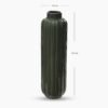 Dark Green Ribbed Tall Linear Ceramic Vase