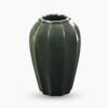 Dark Green Glazed Ceramic Vase - Small