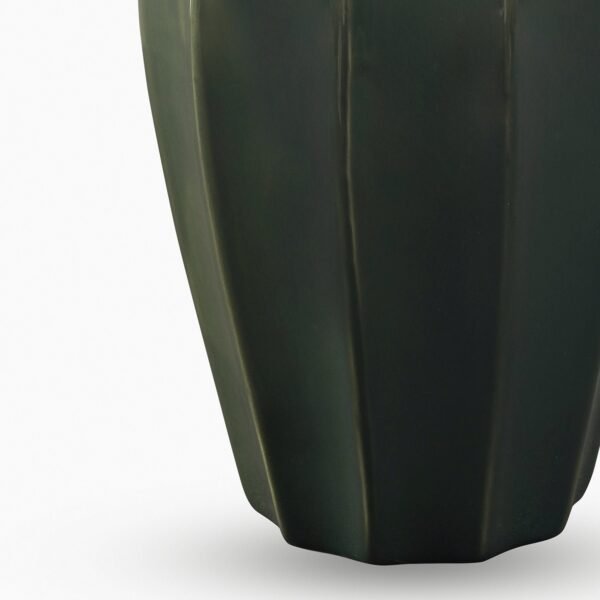 Dark Green Glazed Ceramic Vase - Small