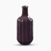 Dark Purple Ribbed Tall Ceramic Vase - Large